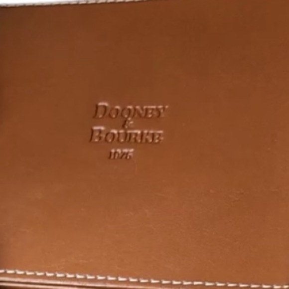 Dooney & Bourke Rare/Card Holder/Coin Pouch Wallet Brown Leather/Paisley w/Box - Picture 11 of 11